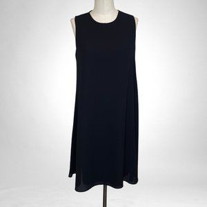 NWT Size 8 Joseph Ribkoff Black Sleeveless Chiffon Swing Dress 182246